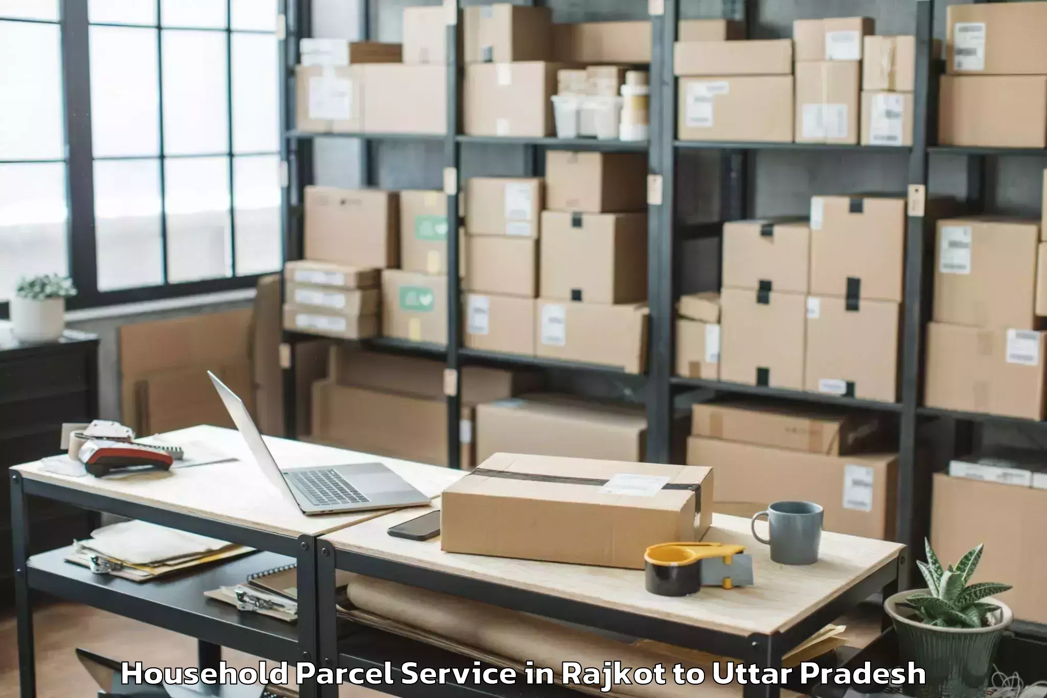 Discover Rajkot to Auraiya Household Parcel